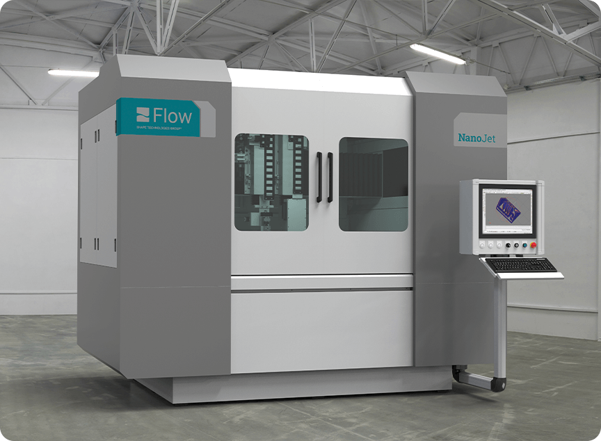Flow NanoJet Waterjet 창고 현장에서
